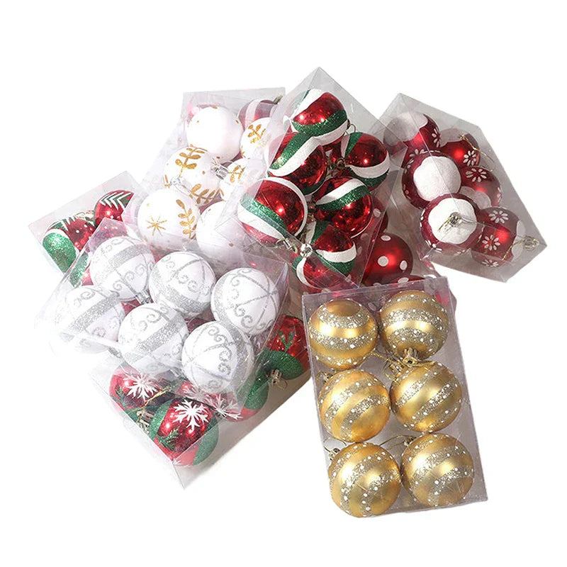 Elegante Schneeflocken Weihnachtskugeln Set – Hochwertige Christbaumkugeln in Rot, Weiß und Gold, perfekt für festliche Baumdeko zu Weihnachten | Brehn