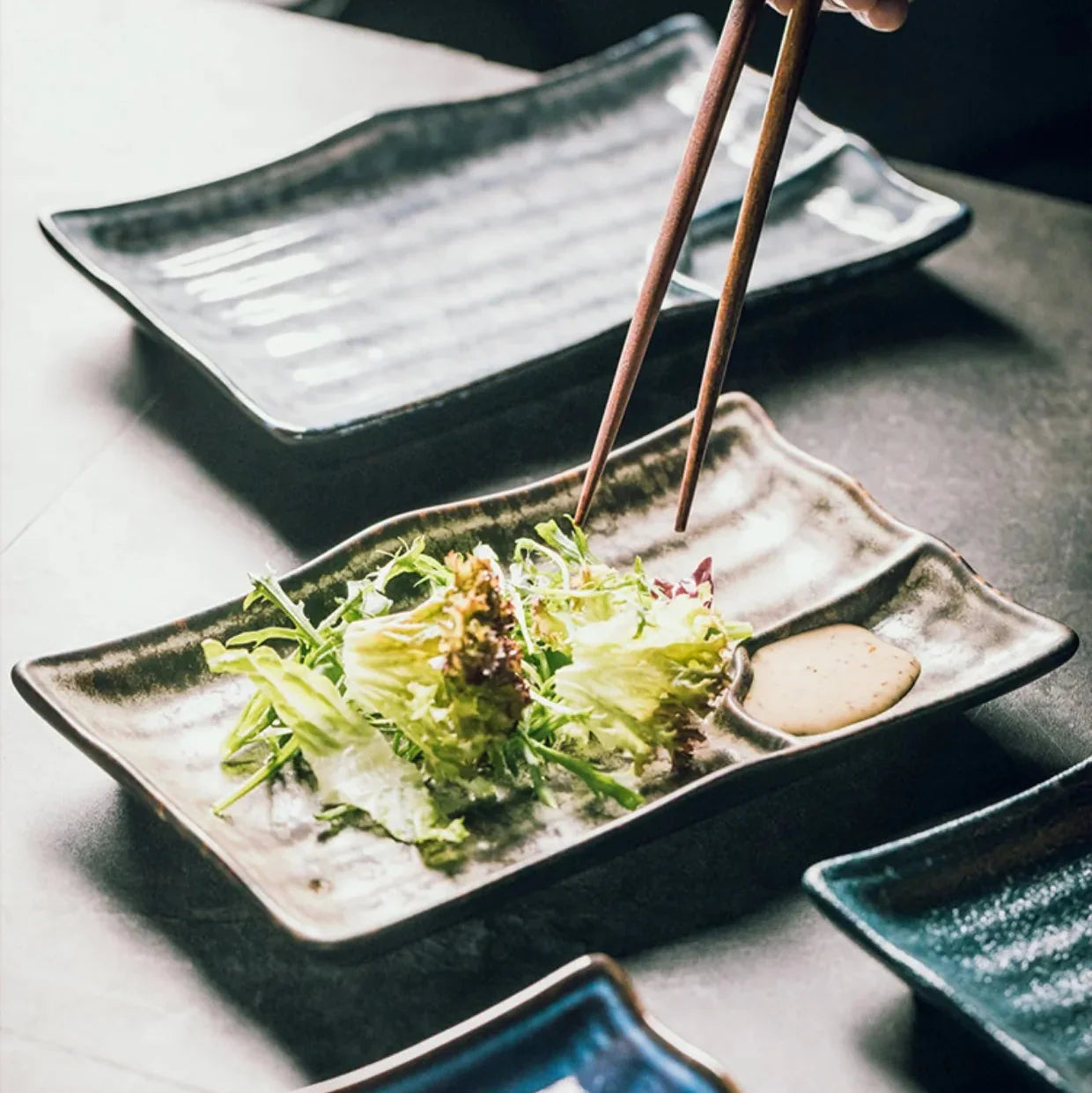 Artisan Keramische Sushi Teller Brehn