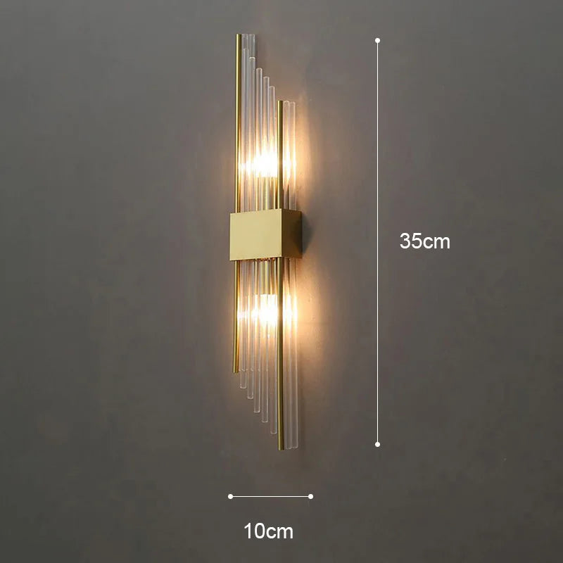 Brehn | GoldenLuxe Elegante LED-Wandleuchte | Luxuriöses Design in Gold | Stilvolle Wandbeleuchtung