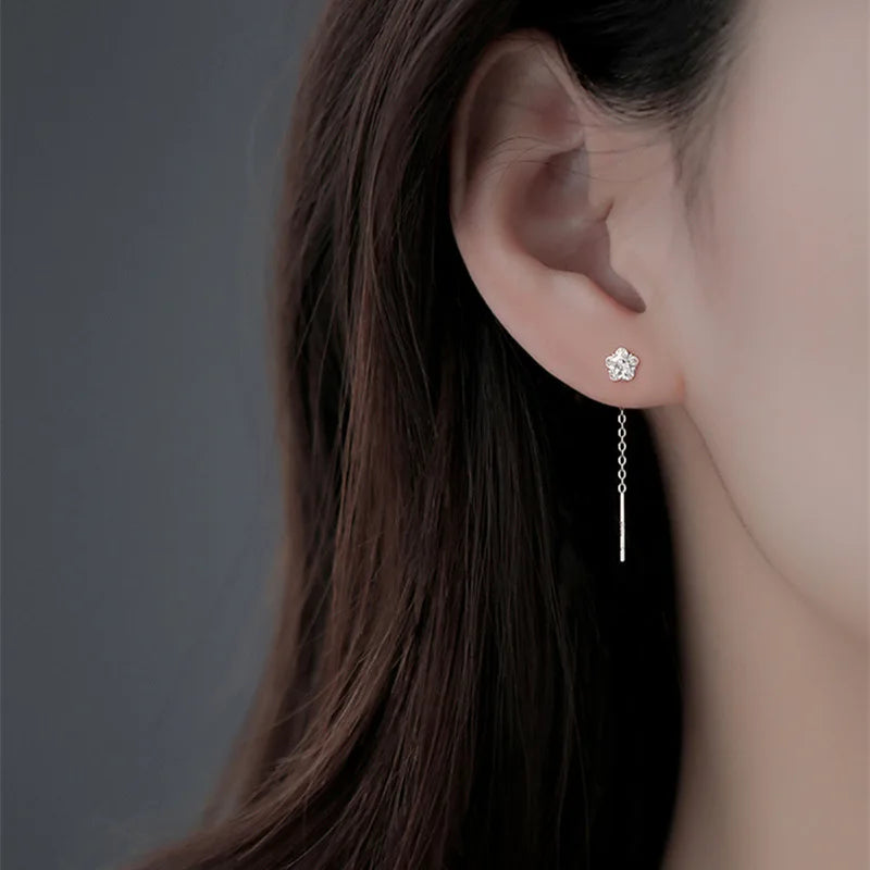 Brehn | Elegante Slim Geometric Chain Ohrringe