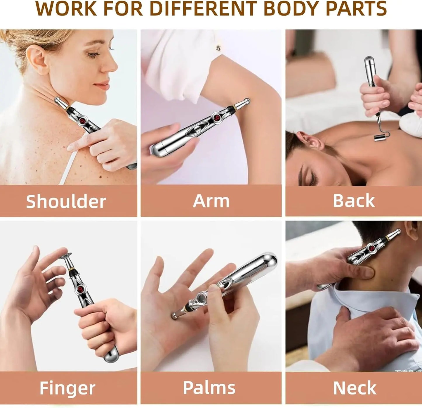 Multifunktionaler Akupunktur-Massagestift – 5 Aufsätze