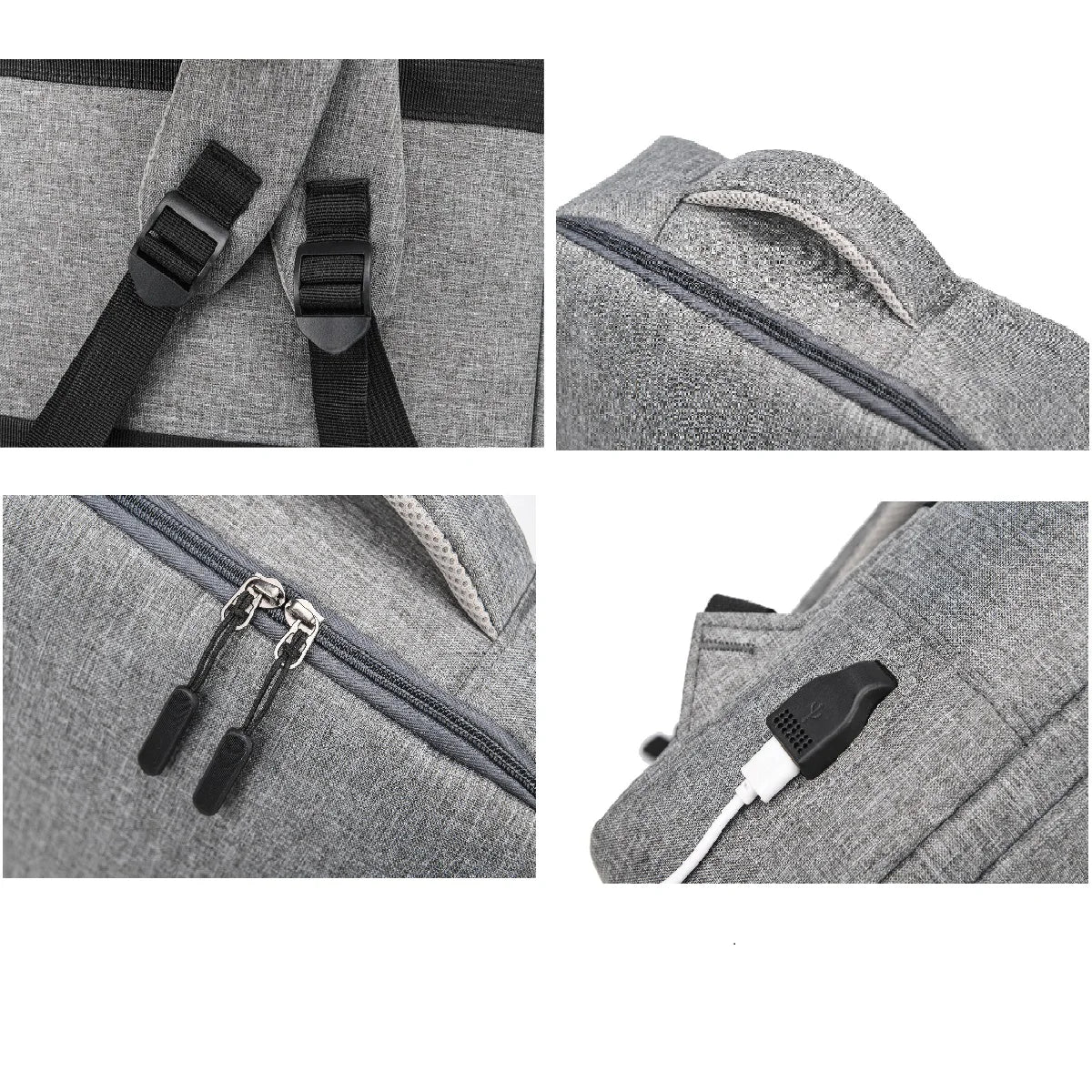 Brehn | Moderner TechSafe Rucksack - Mit praktischer USB-Ladefunktion