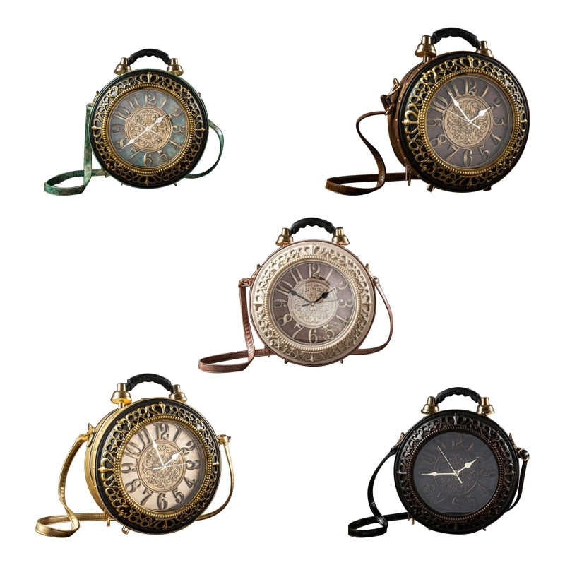 Brehn | Vintage Zeit Kreative Uhr Umhängetasche
