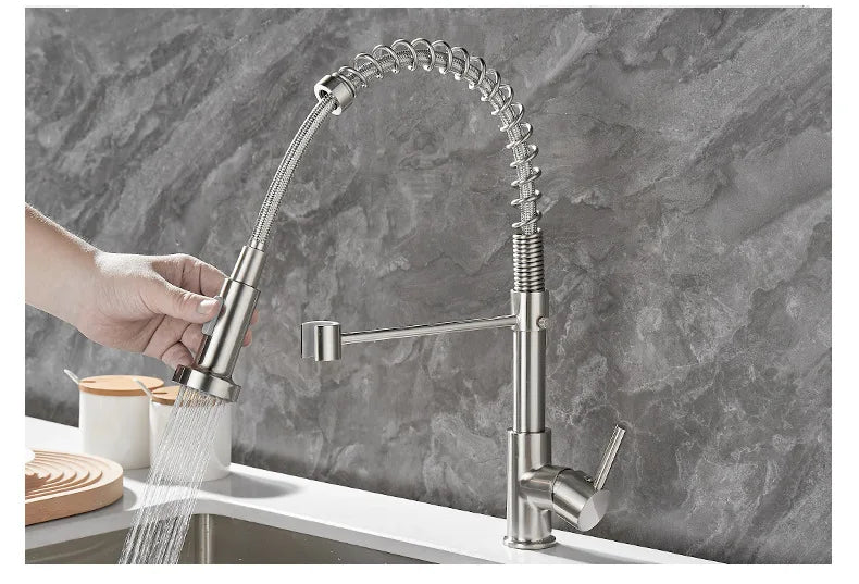 Brehn | DualFlow Küchenarmatur - Luxuriöse Doppel-Bronze-Küchenarmatur