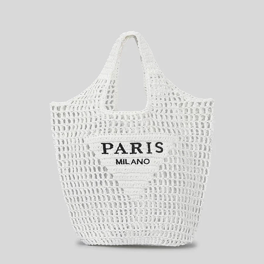 Brehn | Netzstrohstrick-Strandtasche