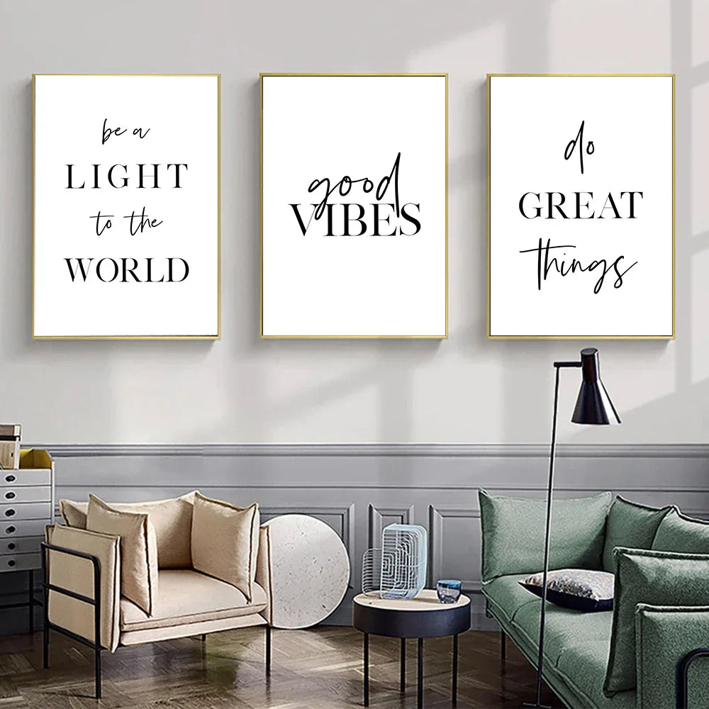 Mach große Dinge Motivationszitate Tägliches Mantra Poster Wandkunst Fine Art Leinwanddrucke Schwarz Weiß Bilder Für Wohnzimmer Home Office Dekor | Brehn
