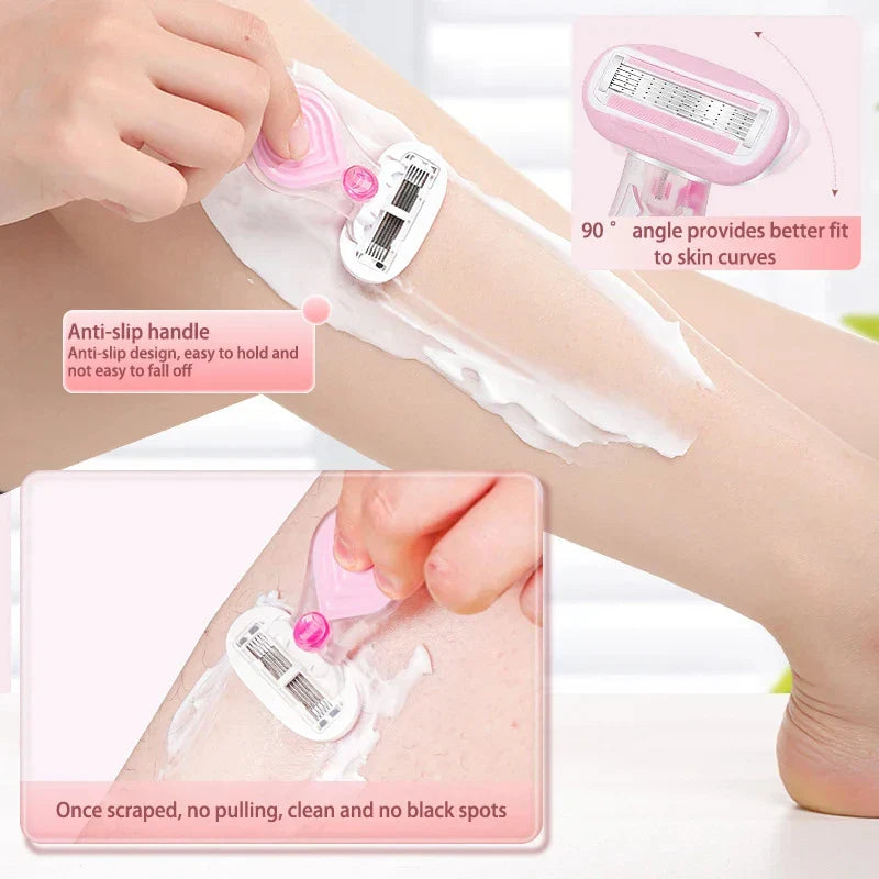 Brehn | Kompakt Pink Lady Schutz Rasierer Set