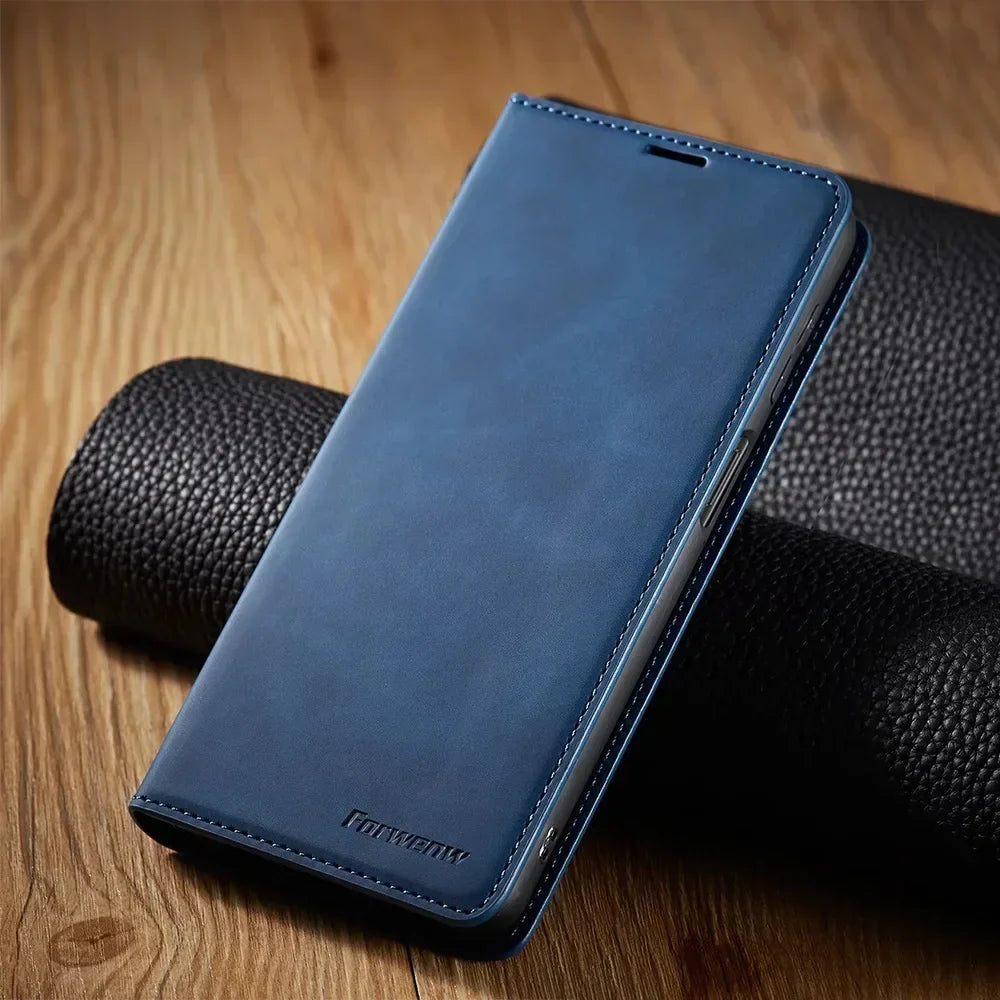 Brehn Samsung Hülle: Magnetische Leder Tasche für stilvollen Schutz