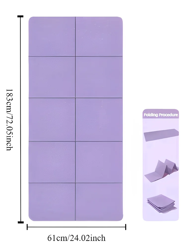 Brehn | YogaMat FlexFold | Faltbar & Lightweight | Doppelseitige Rutschsicherheit | Umweltfreundliches TPE