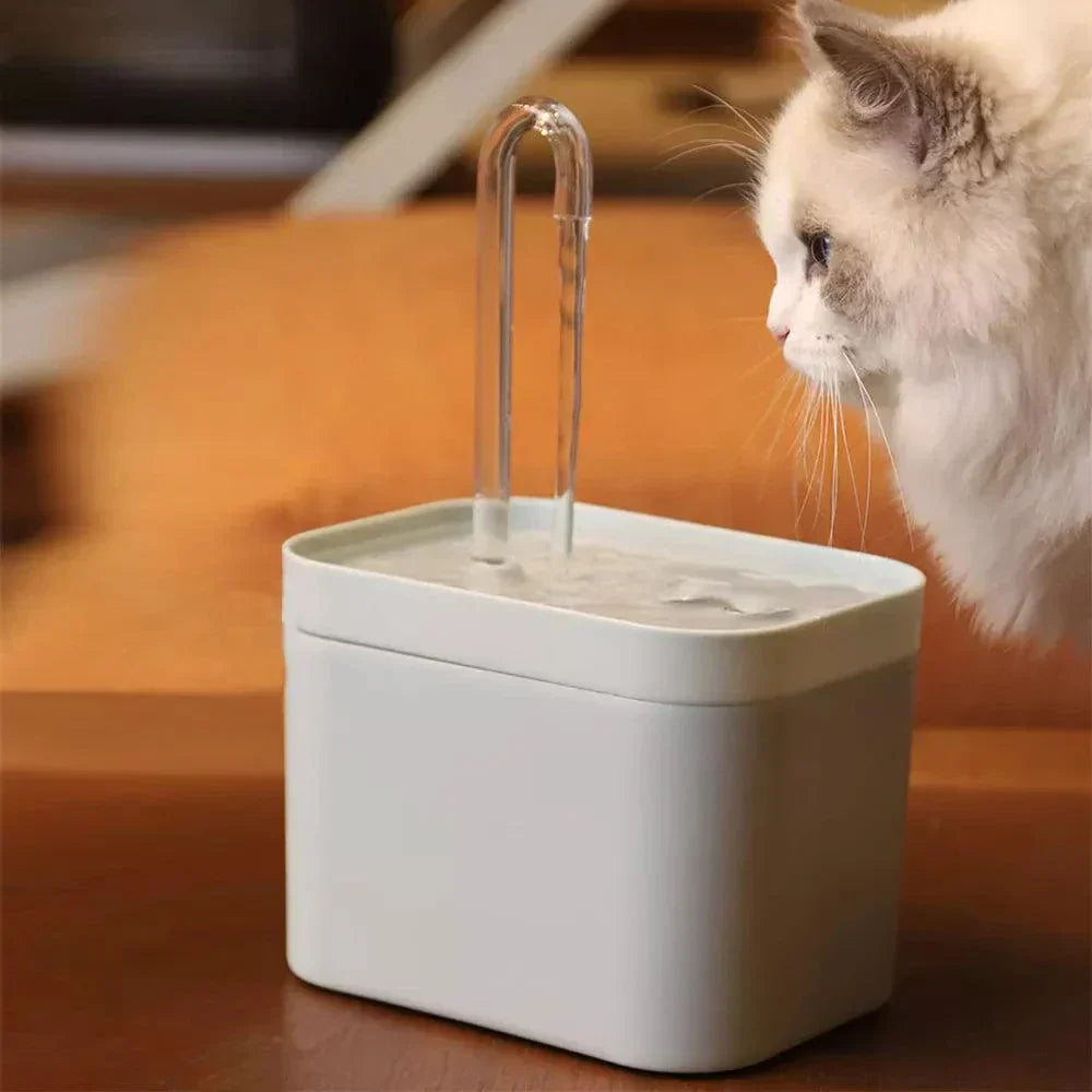 Brehn | Ultra-leise Haustier-Wasserbrunnen mit intelligenter Filtration - 1,5 l Edelstahl