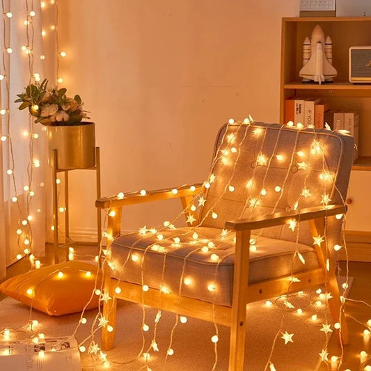 Brehn | Starlight LED Lichterkette: Ideal für Innendekoration, Außencamping und Zeltatmosphäre