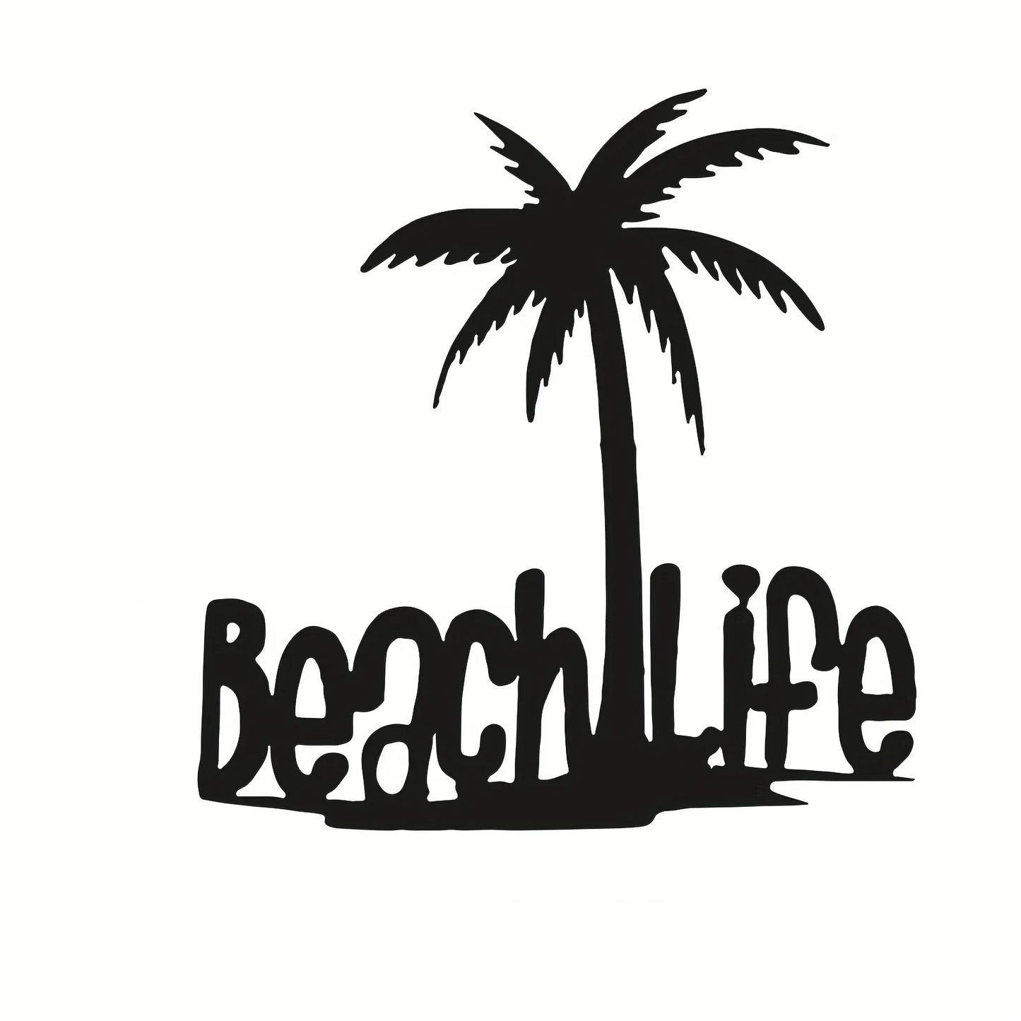 Beach Life Kokosnussbaum Metall Wandkunst 3D Dekoration Für Wohnzimmer Schlafzimmer Zuhause Büro Wand Dekoration | Brehn