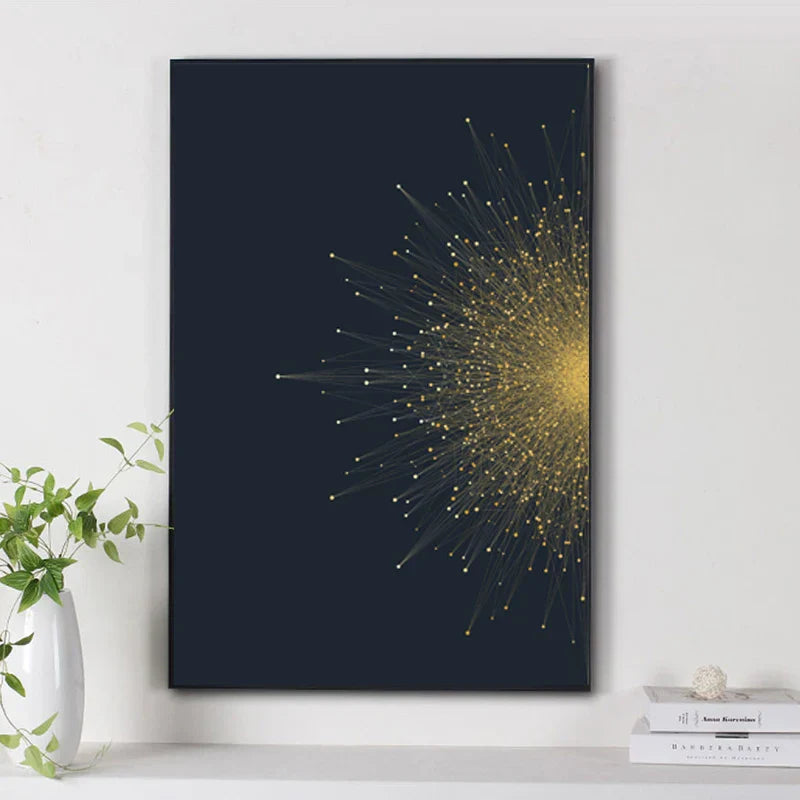 Kontrastierende Farbe Abstrakte Partikel Geometrie Wandkunst Fine Art Leinwanddrucke Bilder Für Wohnzimmer Schlafzimmer Bürodekor | Brehn