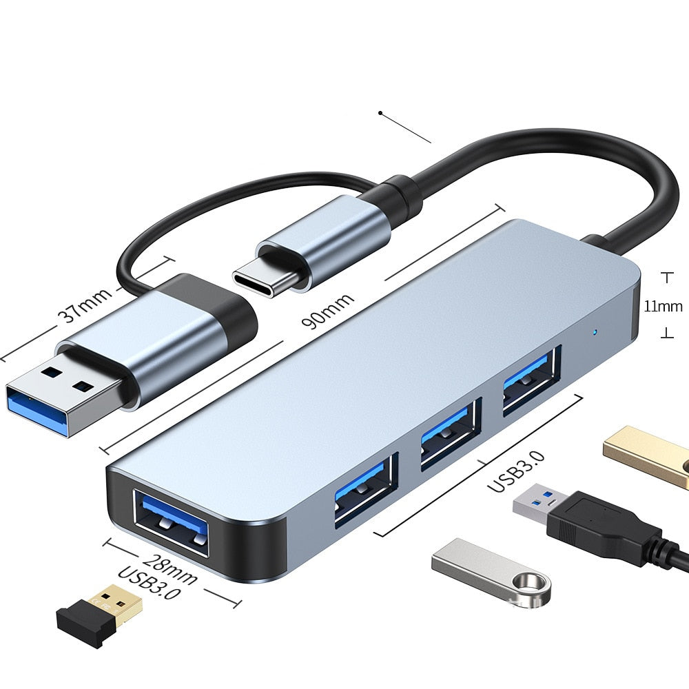 Brehn | Thunderbolt 3 USB-C Hub mit HDMI, PD, SD/TF für MacBook Air M1 und iPad Pro