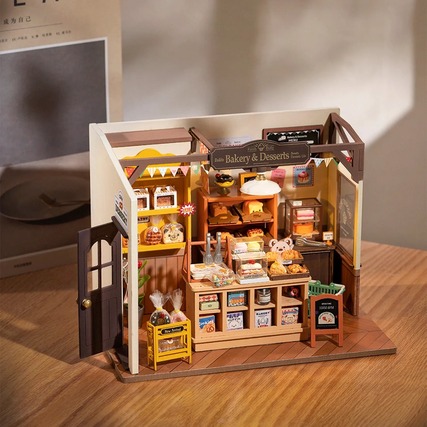Miniatur Café Holz Zusammenbau DIY Bäckerei Set | Brehn