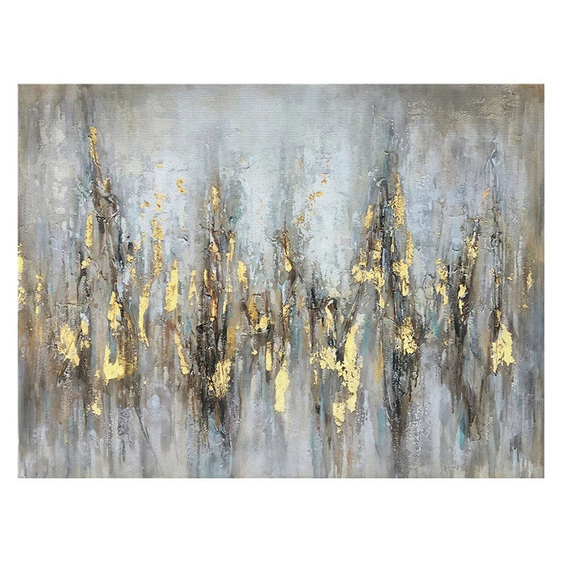 Modern Golden Gray Vintage Urban Abstrakte Wandkunst Fein Kunst Leinwanddruck Große Formate Bilder Für Wohnzimmer Esszimmer Kunst Dekor | Brehn