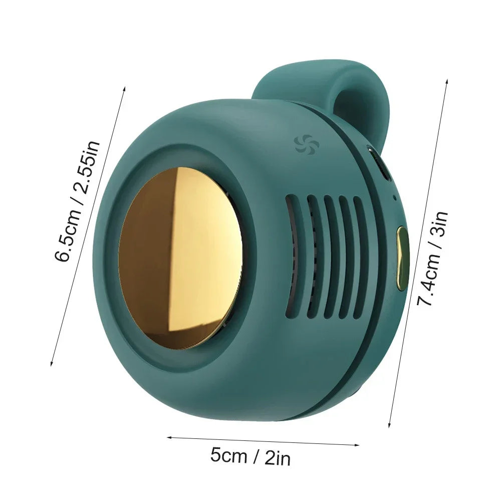 Tragbarer Mini-Handheld bladeless Ventilator – Wiederaufladbarer Clip-On Taille- oder Desktop-Ventilator für Outdoor-Belüftung | Brehn
