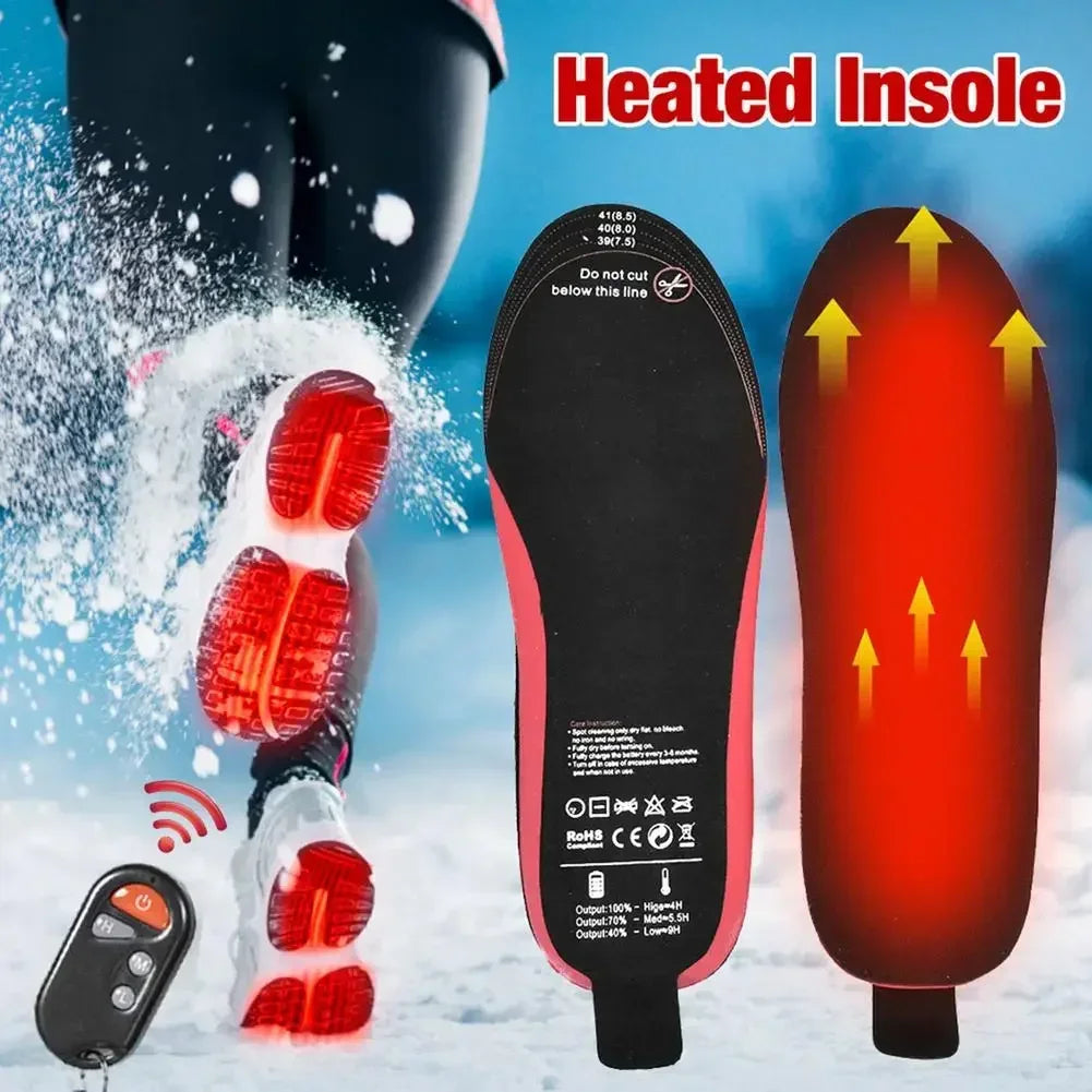Brehn | Beheizbare Einlegesohlen WarmStep Pro | Wiederaufladbar mit Fernbedienung | 3 Heizstufen | Zuschneidbar | Elektrische Fußwärmer für Winter & Outdoor
