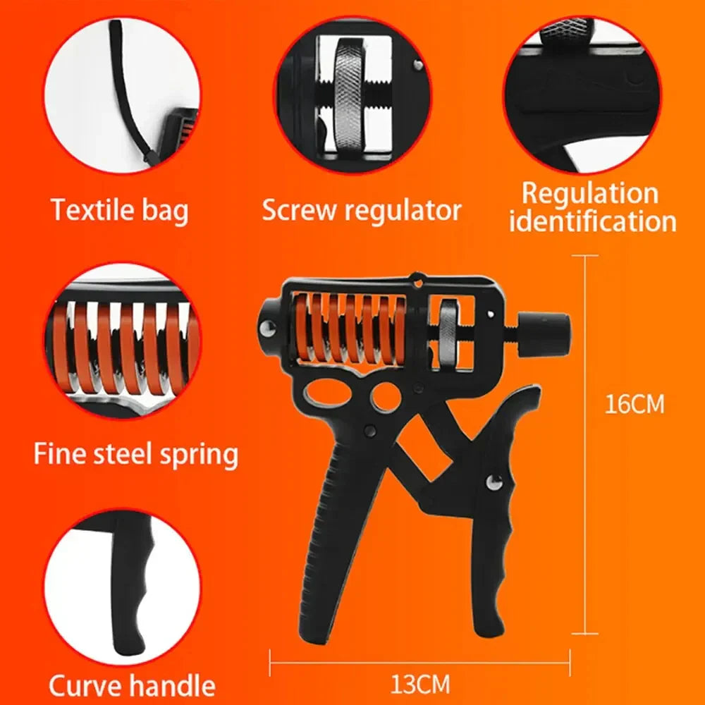 Brehn | Verstellbarer 5-165kg Schwerer Handgriff-Stärker - Fingerexpander für Arm-, Handgelenk- und Unterarmtraining
