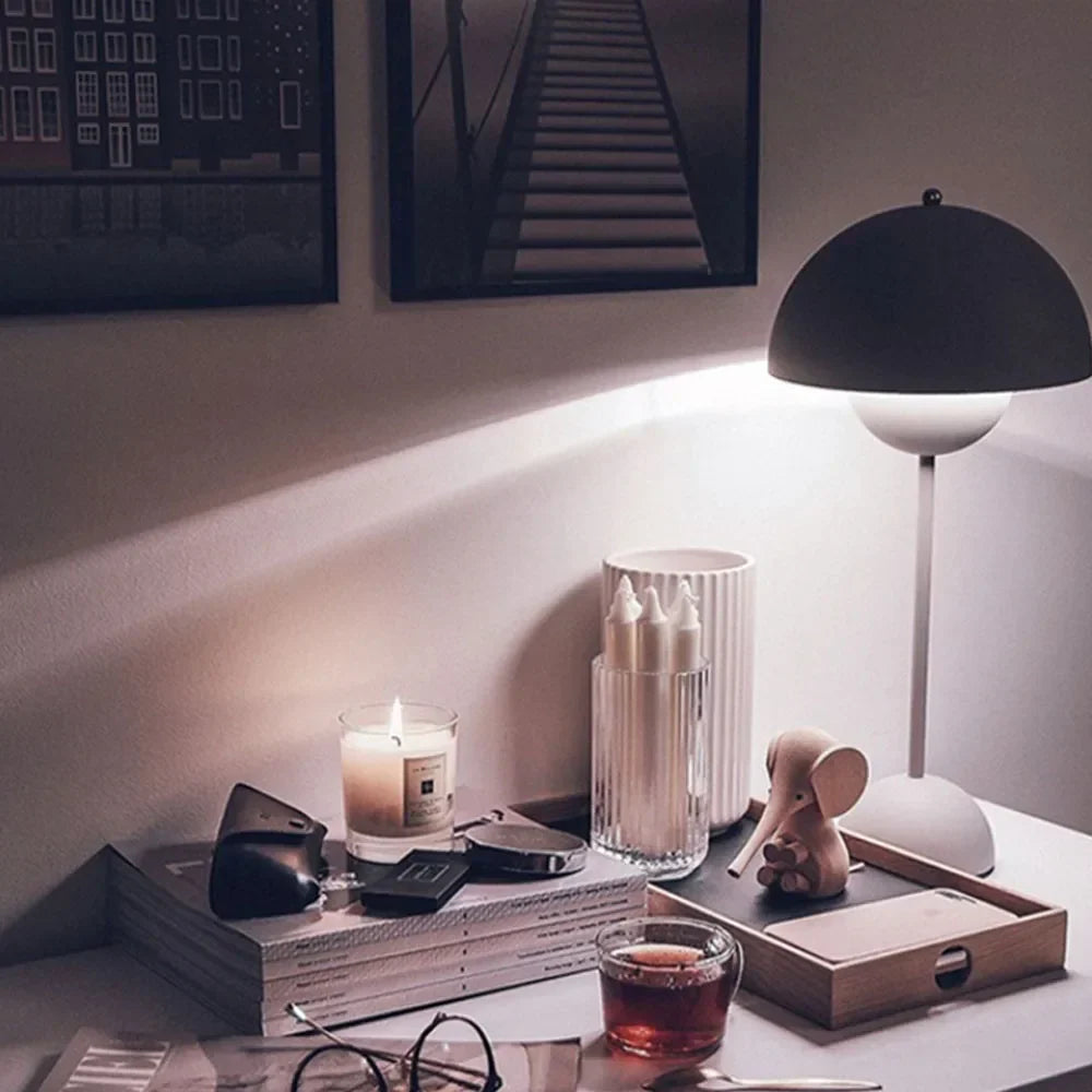 Brehn | Verstellbare Helligkeit Blumenpottlampe - Italienische wiederaufladbare Tischlampe VP3