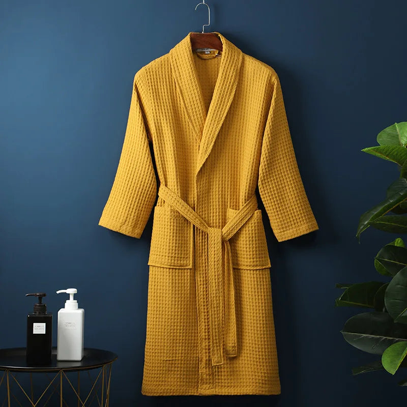 Brehn | CozyCotton Premium Bademantel aus Baumwolle | Weich & Atmungsaktiv | Perfekt für Herren & Damen | Mit Taschen