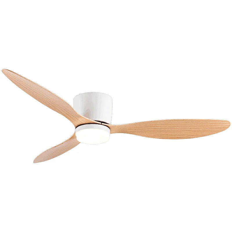 42-52 Zoll Deckenventilatoren mit DC-Motor — Fernbedienung Niedrigboden Kühlventilatoren, ohne Licht, weiße Holz- & schwarze Optionen | Brehn