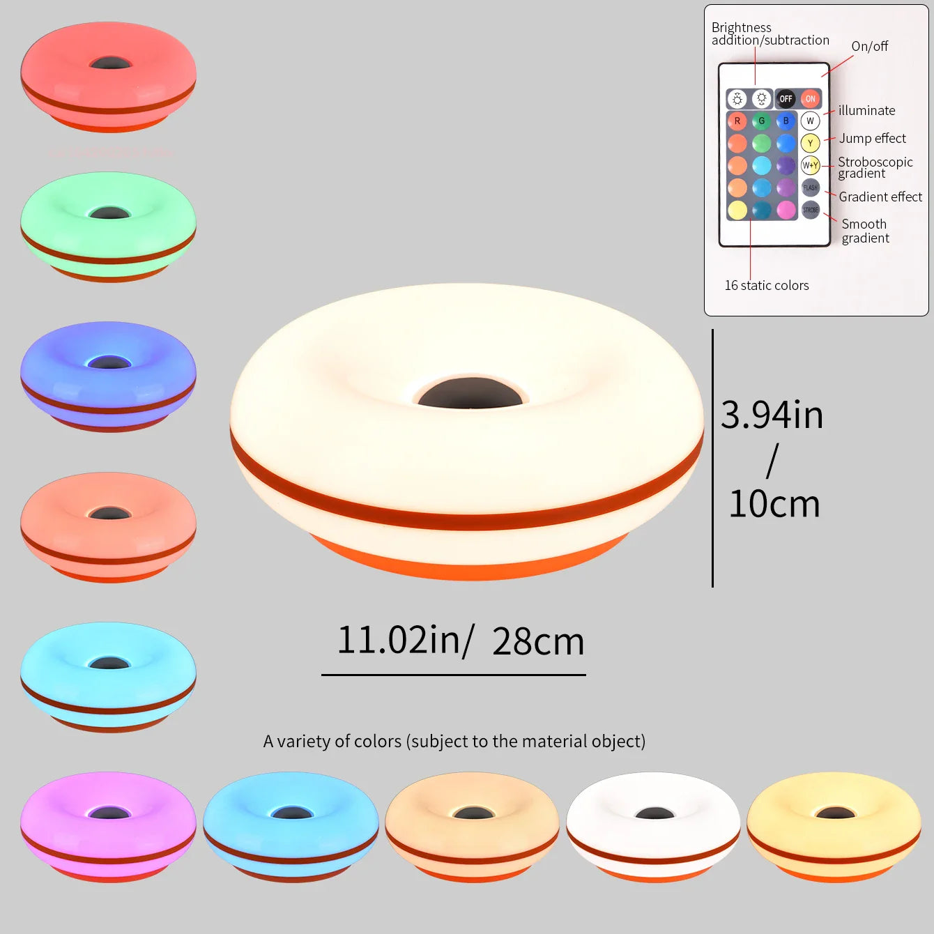 Brehn | Tischlampe Luminoro Bauhaus | USB & Touch | RGB 16 Farben mit Fernbedienung | Ambientelicht für Wohn- & Schlafzimmer
