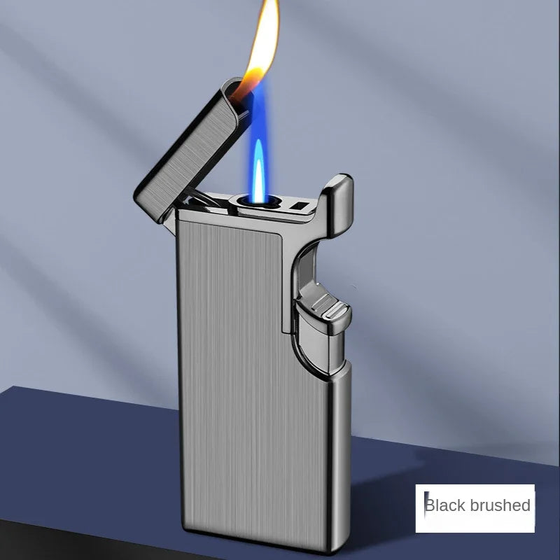 Metall Double Fire Jet Butan Feuerzeug | Brehn