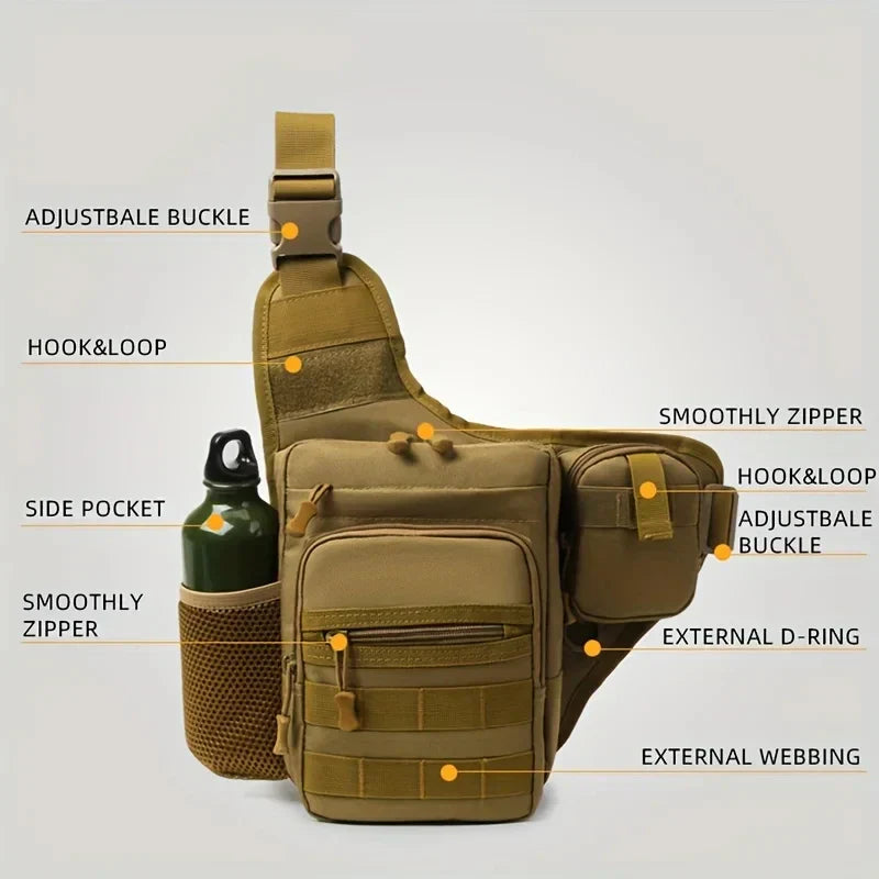 Multi-Taschen Crossbody Kompakt Wandern Brusttasche | Brehn