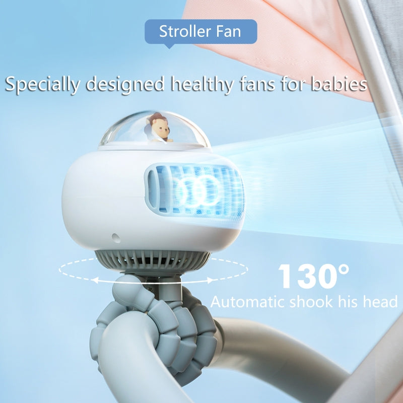 Tragbarer flexiBrehner süßer Babywagenventilator | Brehn
