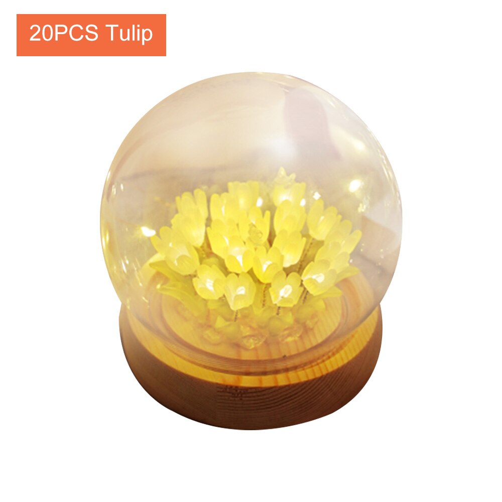 VIvolux | Shiny Tulpe Handgemachte Nachttischlampe