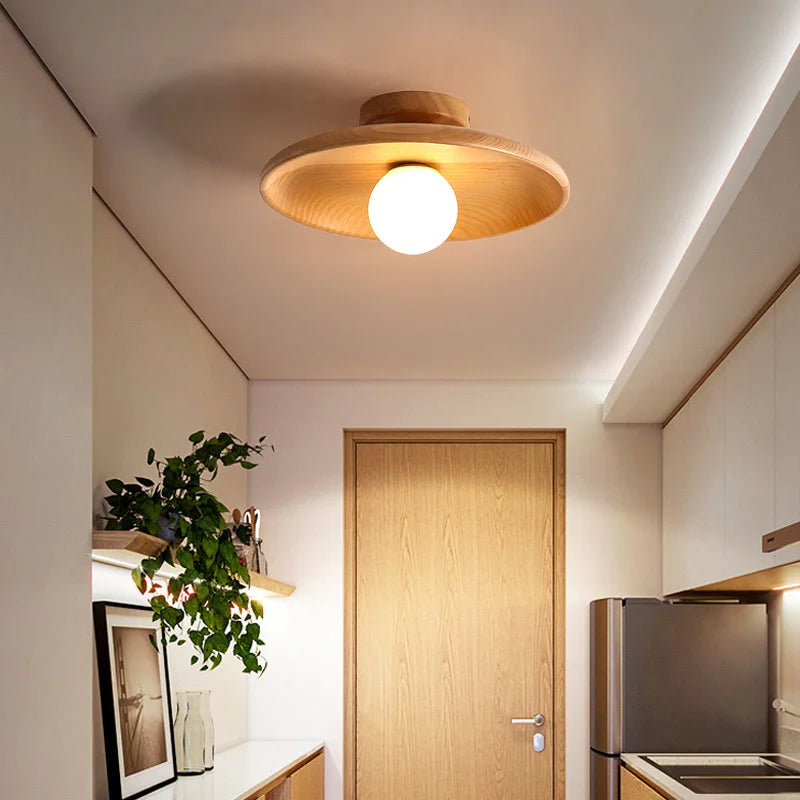 Brehn | Wald Deckenlampe - Elegante Holz-Deckenlampe mit warmem LED-Licht für Ihr Interieur