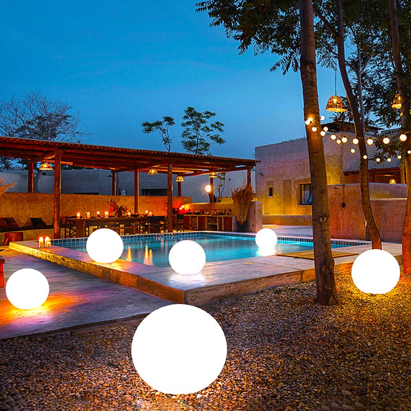 VIvolux | Shiny Moon Solar LED wasserdichte Gartenball-Lampe