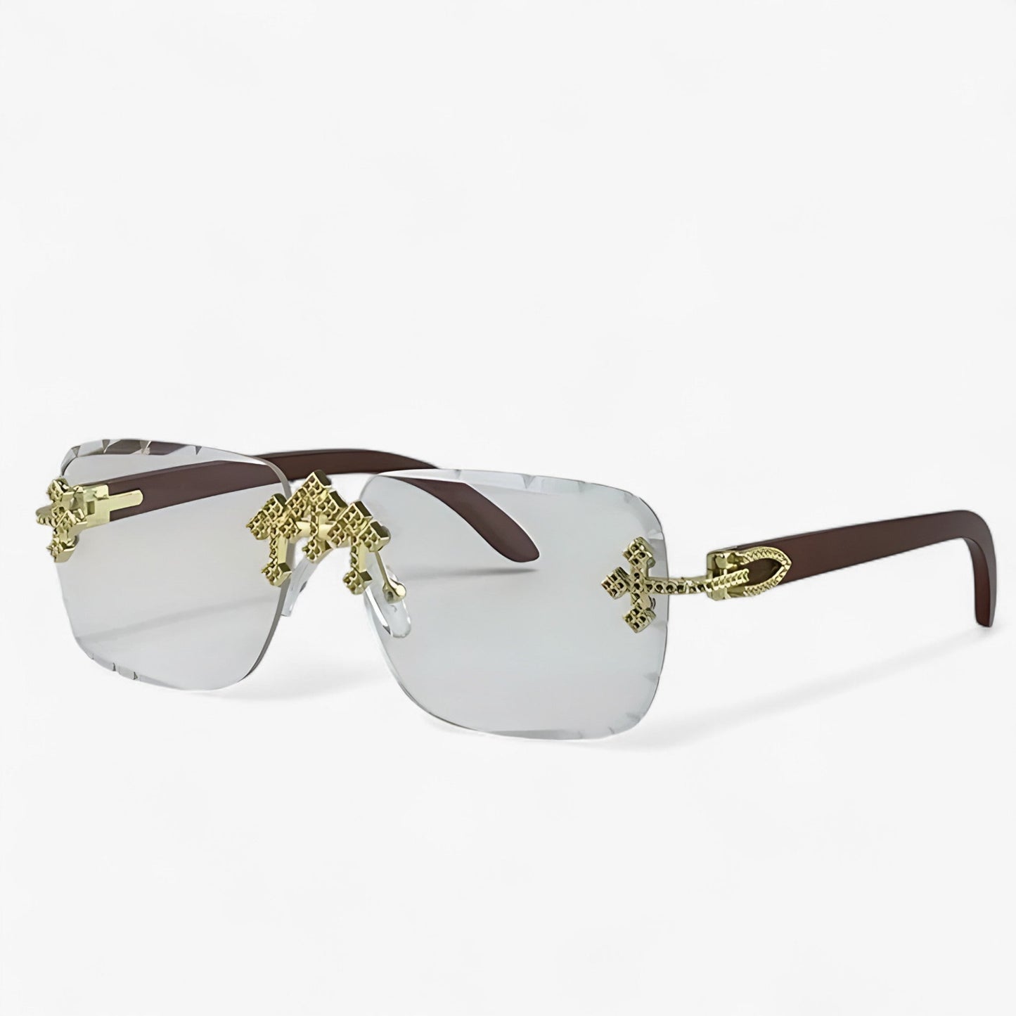 Randlose Steampunk Sonnenbrillen mit Metallakzenten – Nirex | Brehn