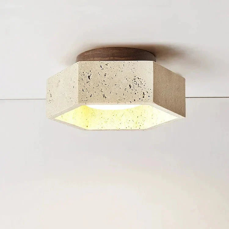 Brehn | Wabi Sabi Travertin LED Deckenlampe
