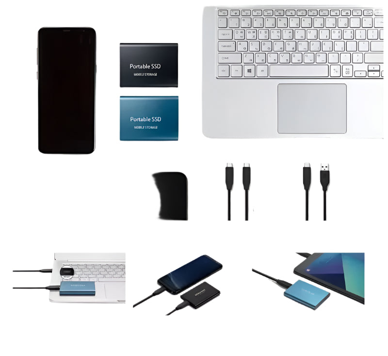 Vivolux | Speedora Ultra Externe SSD | USB 3.1 Type-C | Bis zu 520 MB/s | 128GB | Kompakt & Stoßfest