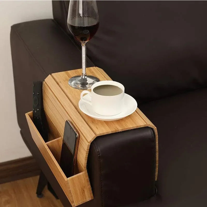 Minimalistischer Bambus-Sofa-Armlehnen-Organizer | Brehn