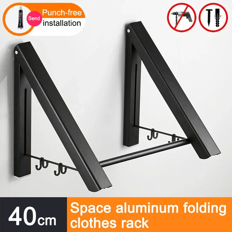 Platzsparender faltbarer Wandkleider-Aluminiumständer | Brehn
