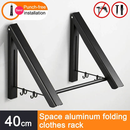 Platzsparender faltbarer Wandkleider-Aluminiumständer | Brehn