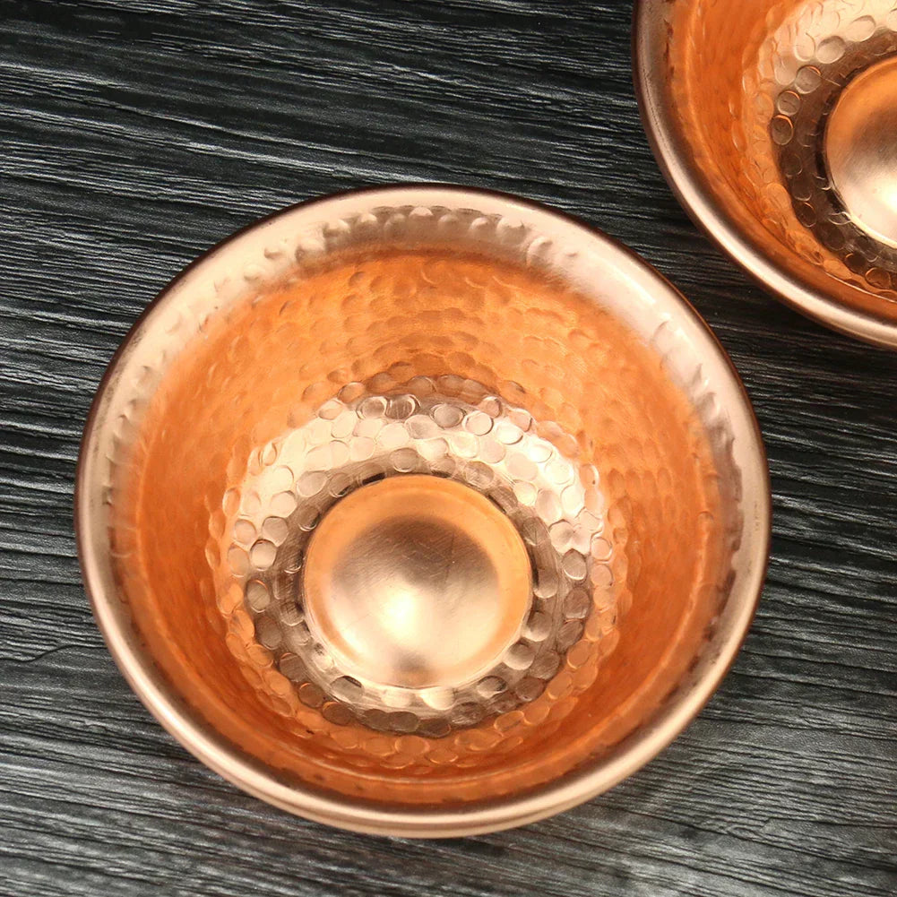 Nepalese reines Kupfer Wasserzubereitungs Schüssel handgemacht Hammermuster heilige Wasserschüssel für Buddha Buddhismus Zubehör