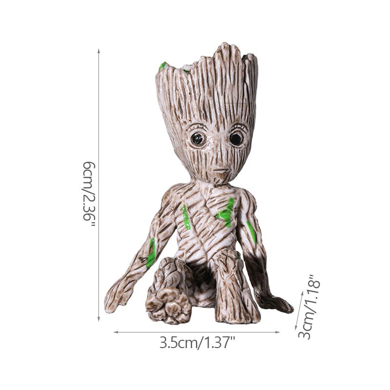 Brehn | Cartoon Groot Miniaturfigur: Verspielte Bürodekoration