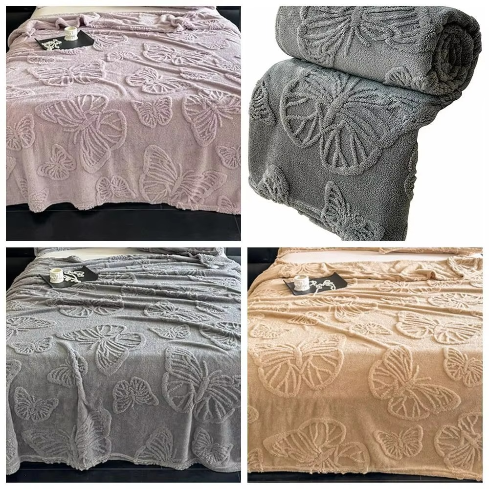 Doppelseitige Kühldecke mit atmungsaktivem Kühleffekt und 3D Schmetterling-Jacquard-Design | Brehn