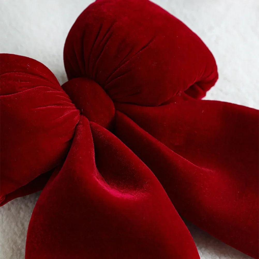 Rote Samtschleife zum Dekorieren – Eleganter Baumschmuck für Weihnachten, Ideal für Christbaum, Türdekoration oder festliche Geschenkverpackungen | Brehn