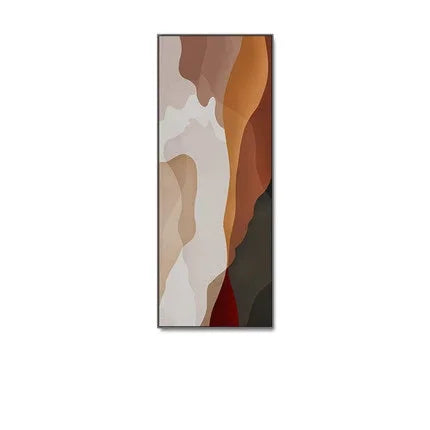 Moderne abstrakte Brauntöne Beige vertikale Wandkunst Fine Art Leinwanddrucke Bilder für Eingangsbereich Wohnzimmer Flur nordische Wohnkultur | Brehn