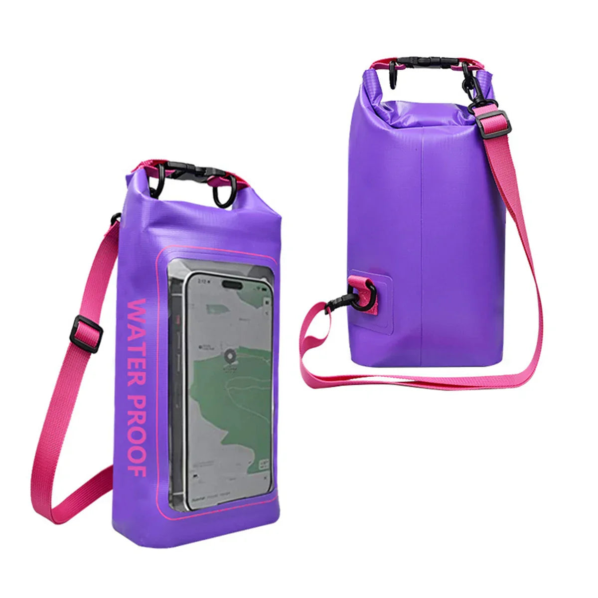 Brehn | AquaVault Wasserdichter Dry Bag 2L | Mit Touchscreen-Fenster | Outdoor-Tasche für Kajakfahren, Trekking & Wassersport