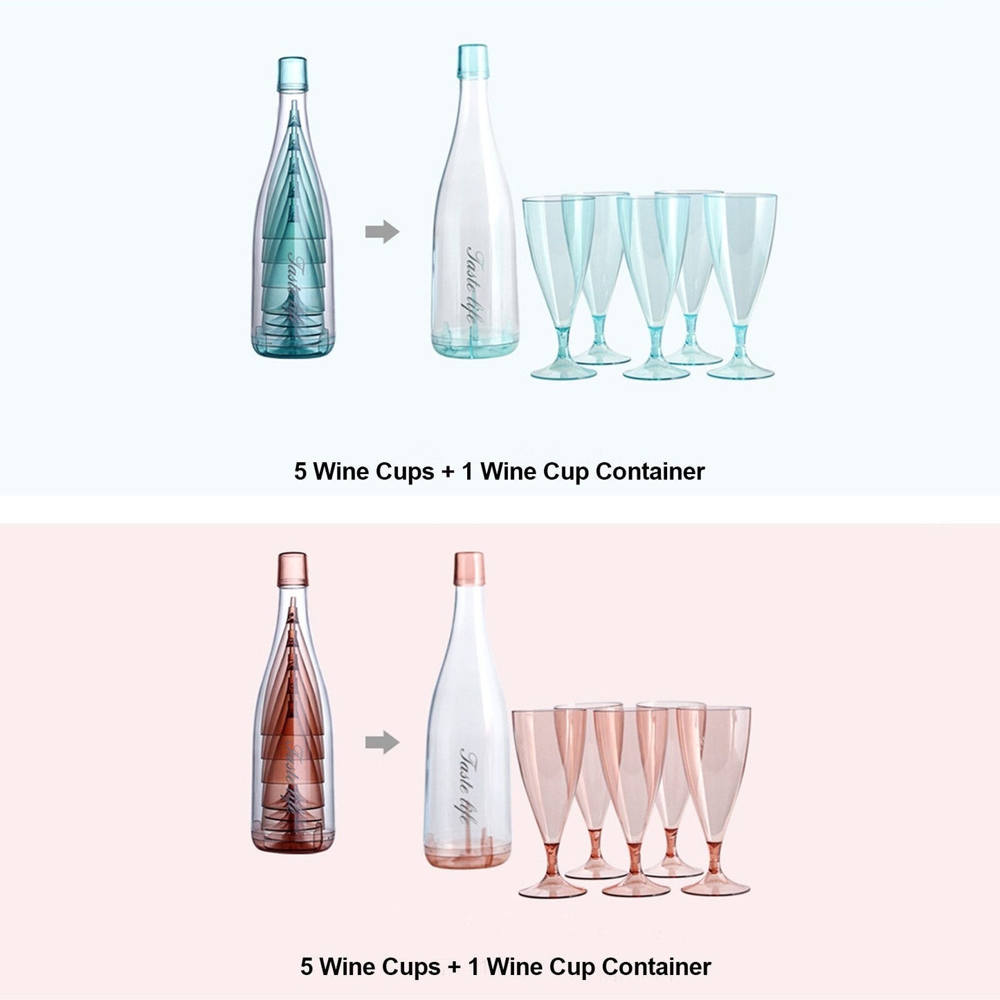 Brehn | Kreative abnehmbare Trinkgläser mit Flasche