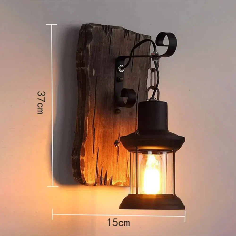 Brehn | Retro Laternenlampe Industrielle Laternen-Wandleuchte