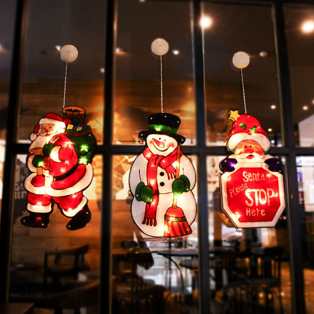 Brehn | Blinkende Weihnachtsdeko Fensterhängende Lichter