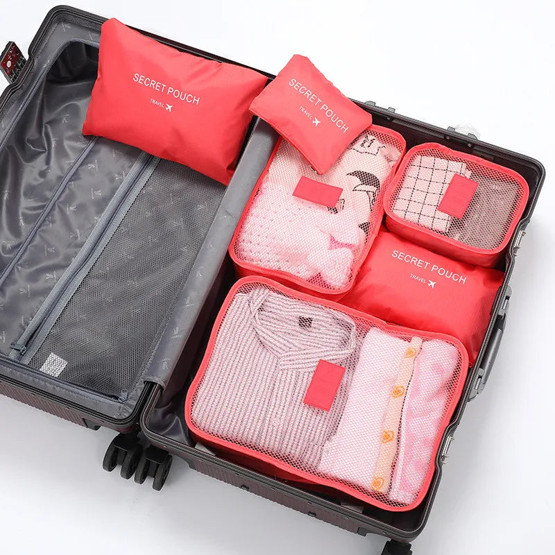 Brehn | TRAVORO Packwürfel Set | 6-teilig | Wasserdicht & Extra Volumen | Koffer Organizer für Herren