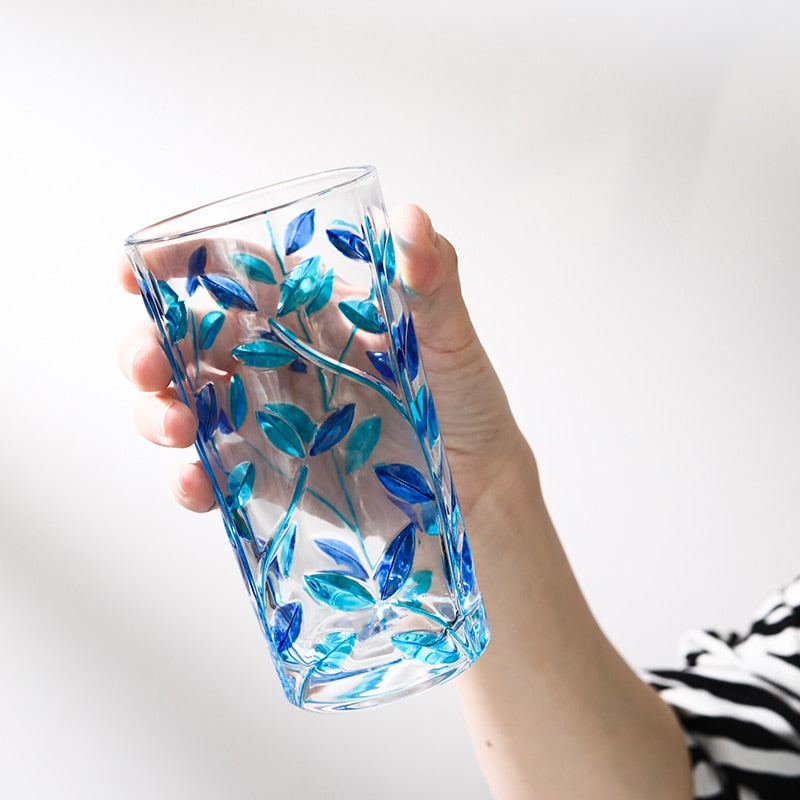 Handgemalte Blattglas-Tasse | Brehn